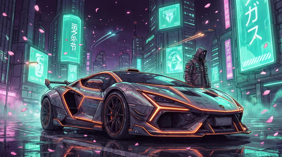 精神小妹-迈凯伦W1超跑动漫